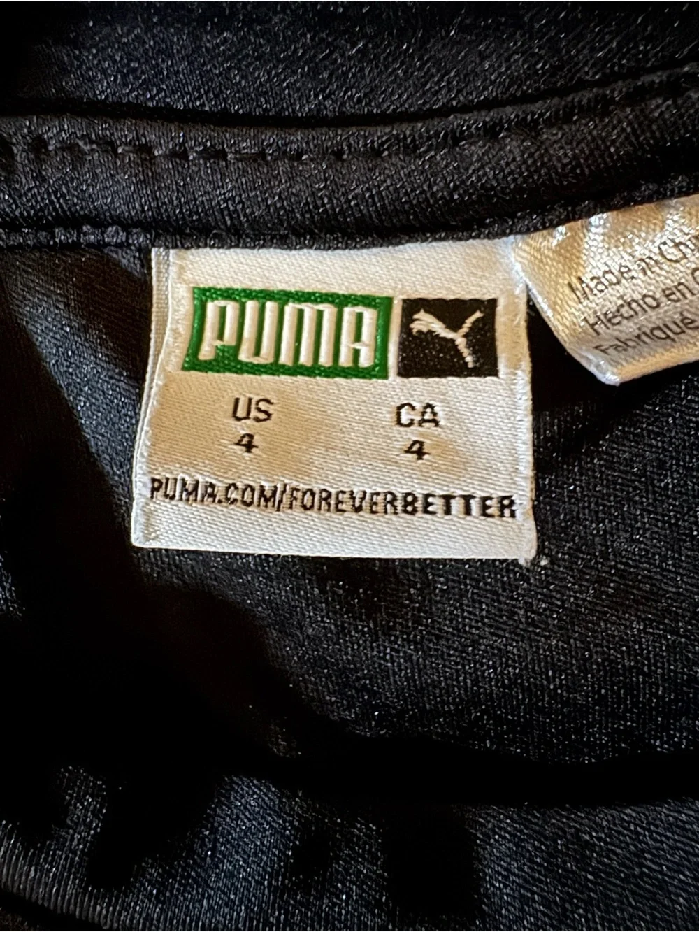 PUMA Black Logo Athletic Tee